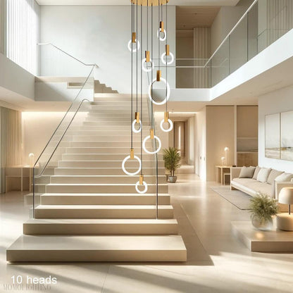 Halo Foyer & Staircase Ring Chandelier-Nobipets