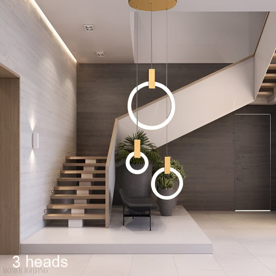 Halo Foyer & Staircase Ring Chandelier-Nobipets