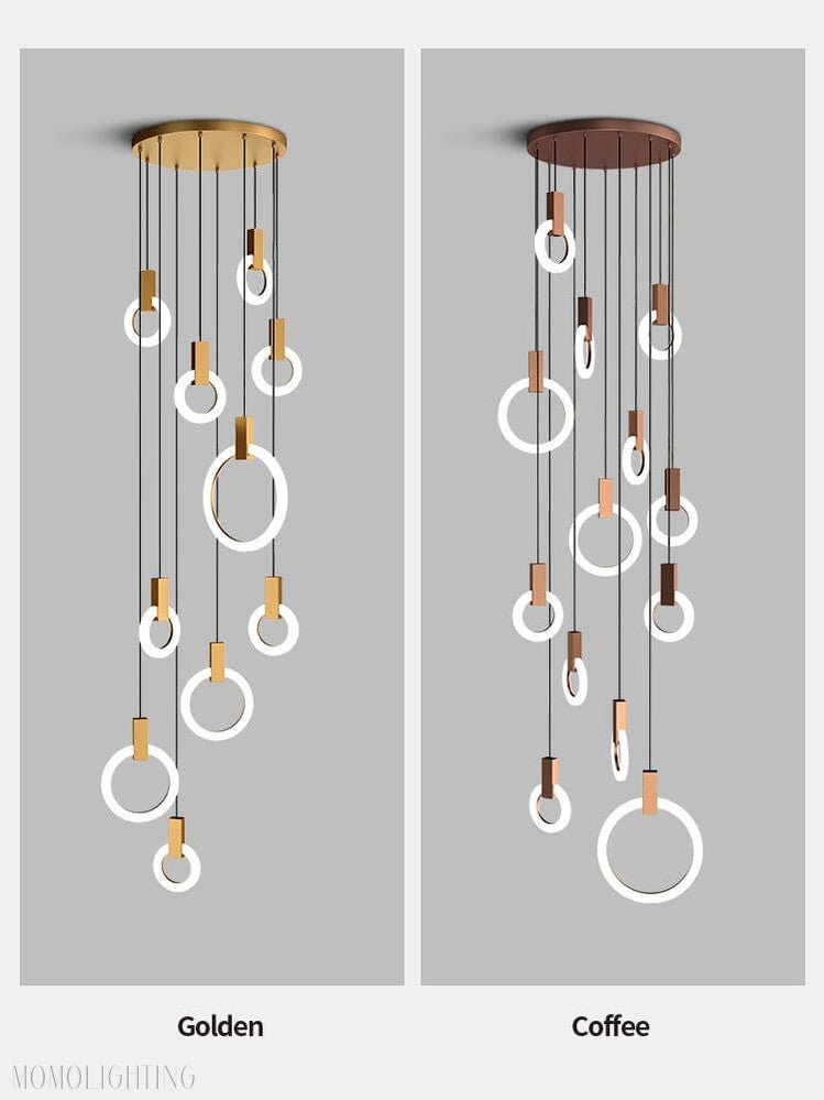 Halo Foyer & Staircase Ring Chandelier-Nobipets