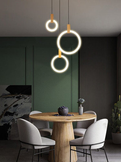 Halo Foyer & Staircase Ring Chandelier-Nobipets