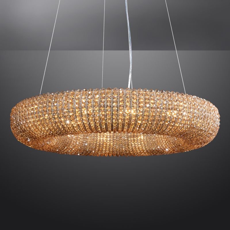 Halo Round Chandelier-Nobipets