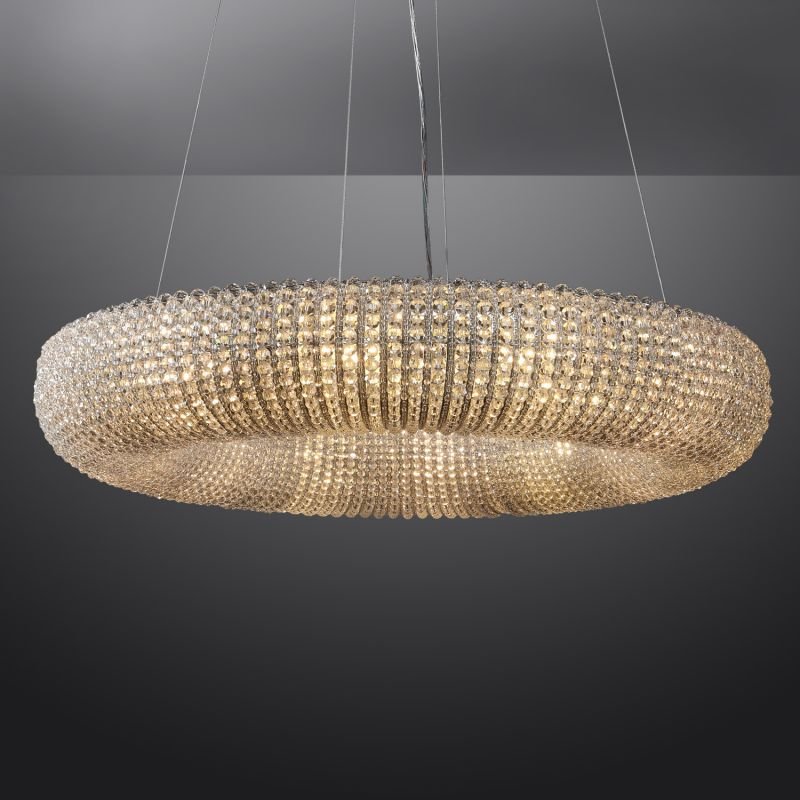 Halo Round Chandelier-Nobipets