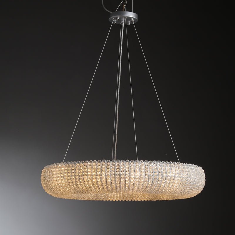 Halo Round Chandelier-Nobipets