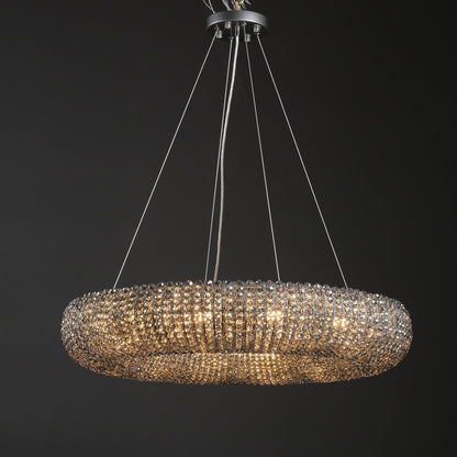 Halo Round Chandelier-Nobipets