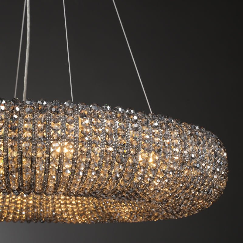 Halo Round Chandelier-Nobipets