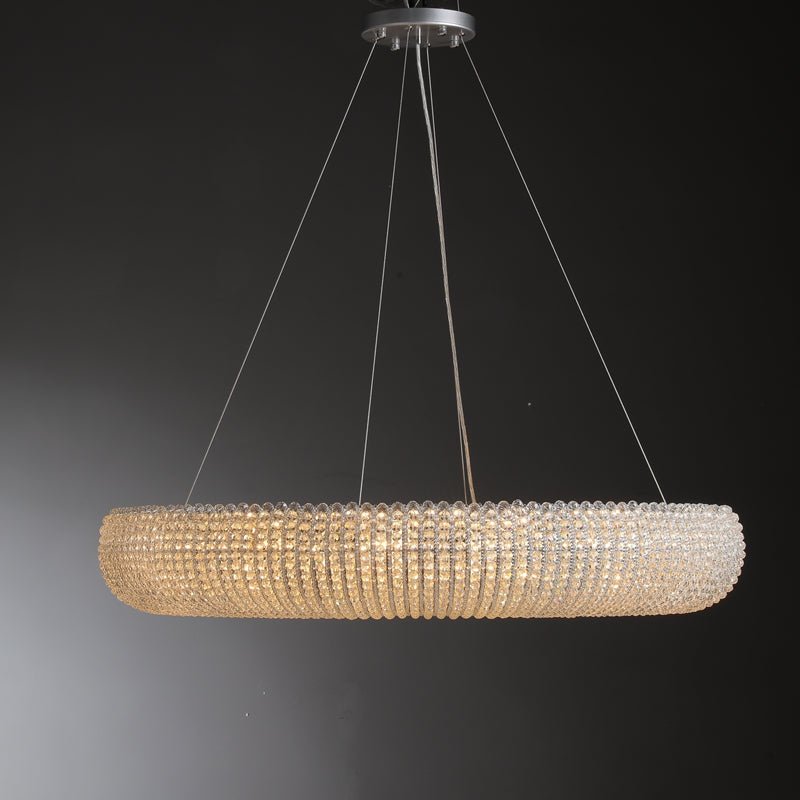 Halo Round Chandelier-Nobipets
