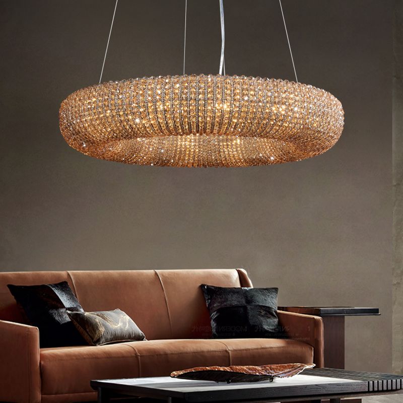 Halo Round Chandelier-Nobipets
