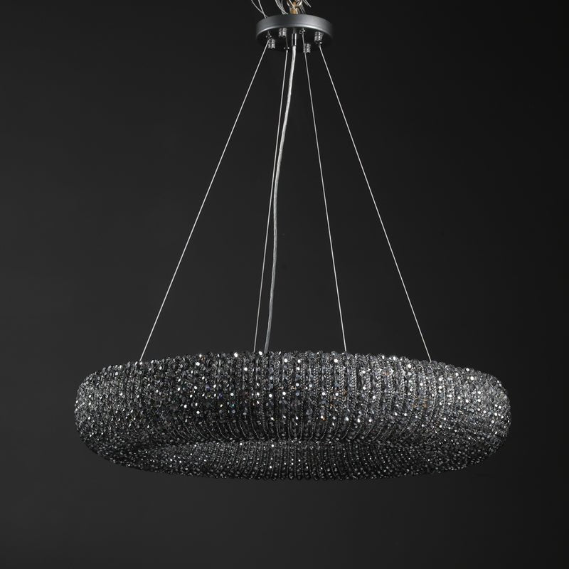 Halo Round Chandelier-Nobipets