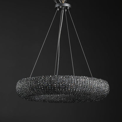 Halo Round Chandelier-Nobipets