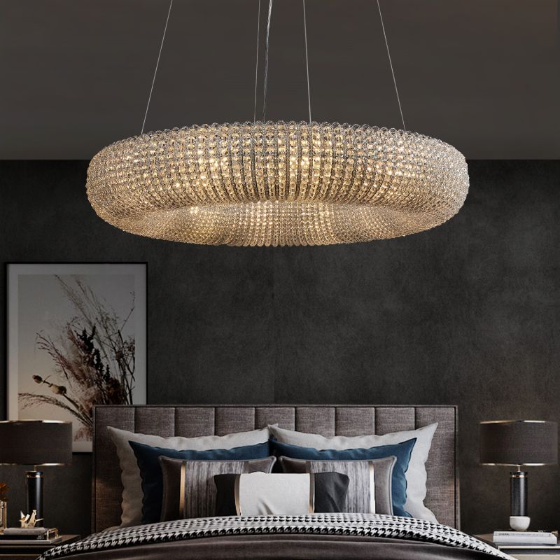 Halo Round Chandelier-Nobipets