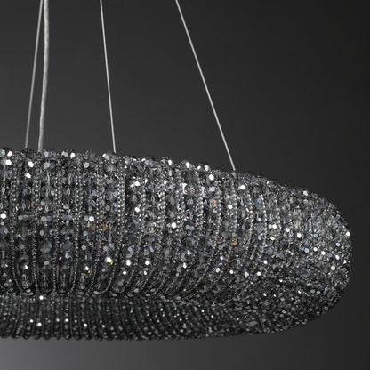 Halo Round Chandelier-Nobipets