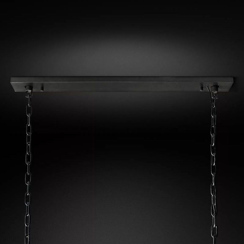 Harlow Calcite Rectangle Chandelier-Nobipets