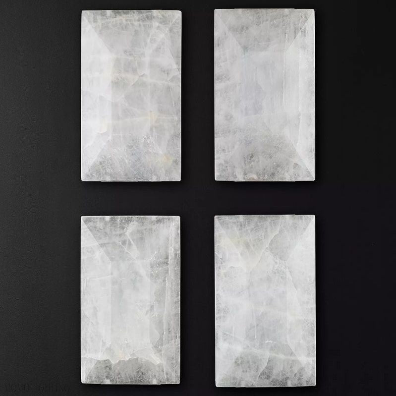 Harlow Calcite Rectangle Chandelier-Nobipets