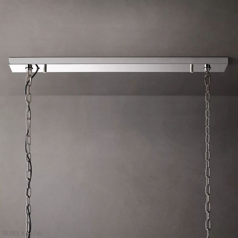 Harlow Calcite Rectangle Chandelier-Nobipets