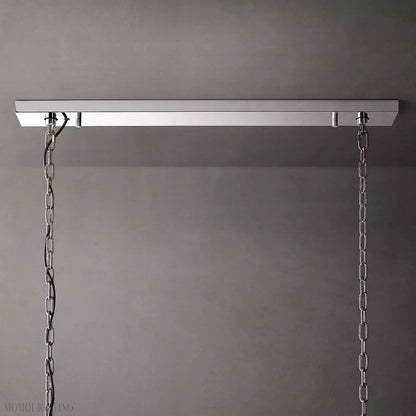 Harlow Calcite Rectangle Chandelier-Nobipets