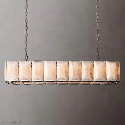 Harlow Calcite Rectangle Chandelier-Nobipets
