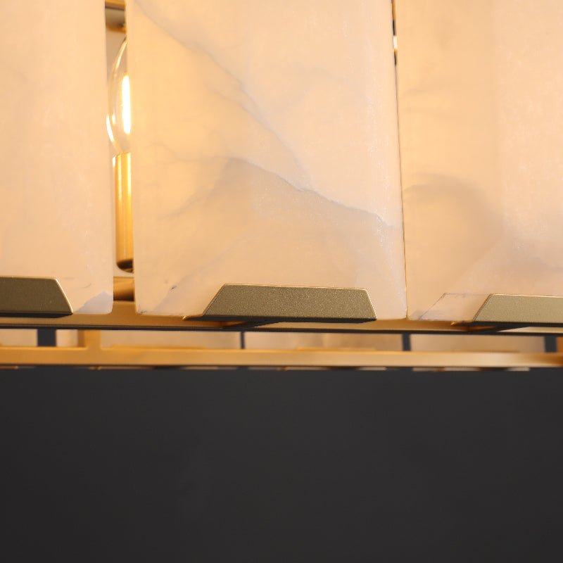 Harlow Calcite Rectangle Chandelier-Nobipets