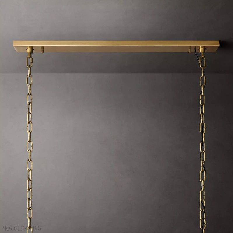 Harlow Calcite Rectangle Chandelier-Nobipets