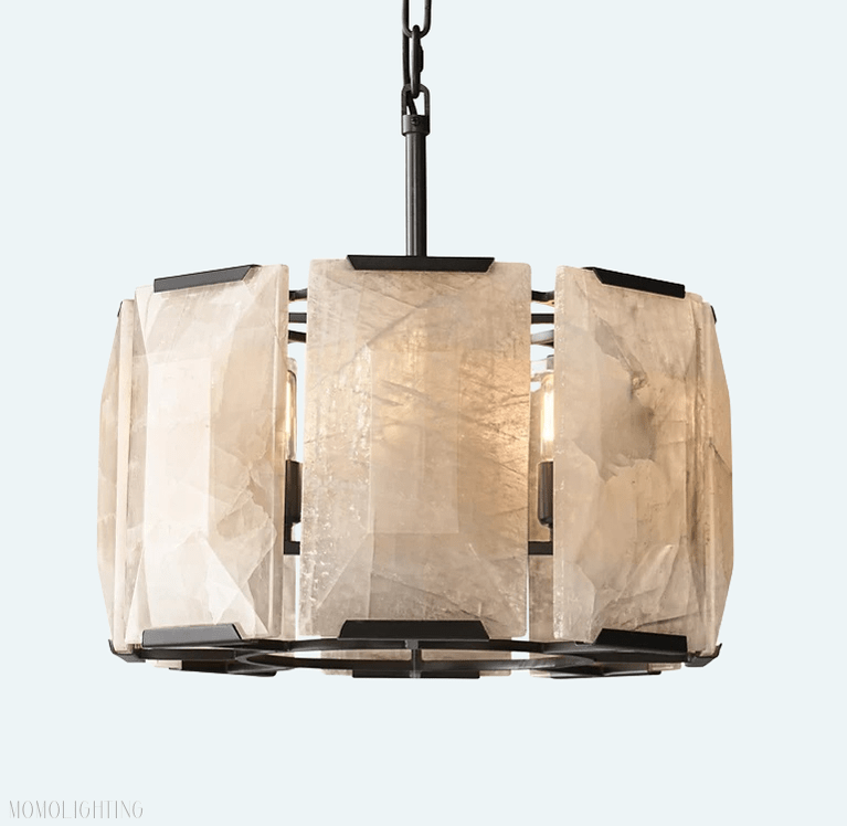 Harlow Calcite Round Chandelier 19"-Nobipets