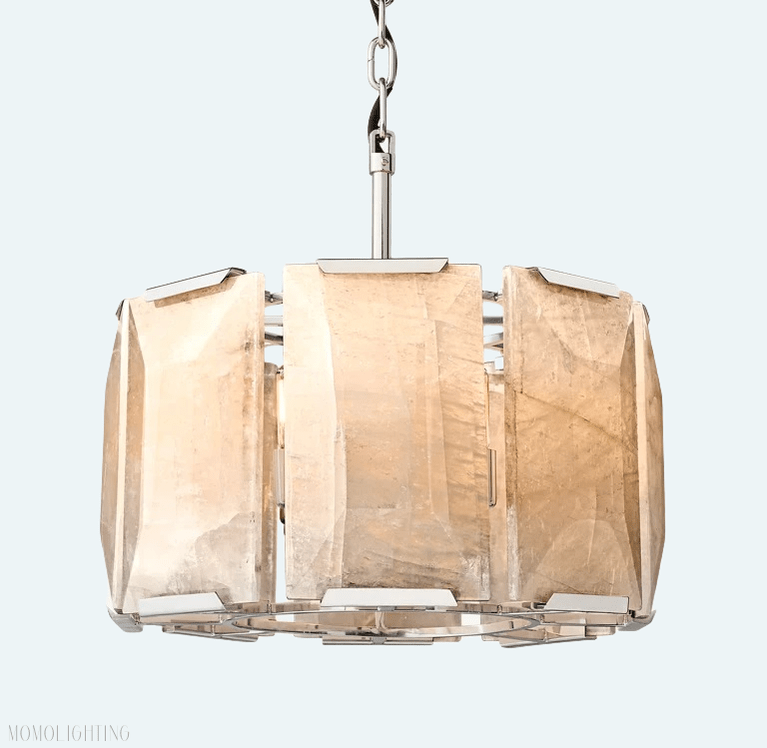 Harlow Calcite Round Chandelier 19"-Nobipets