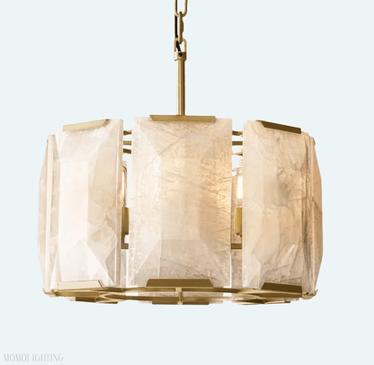 Harlow Calcite Round Chandelier 19"-Nobipets