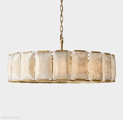 Harlow Calcite Round Chandelier D43"-Nobipets