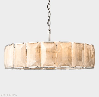 Harlow Calcite Round Chandelier D43"-Nobipets