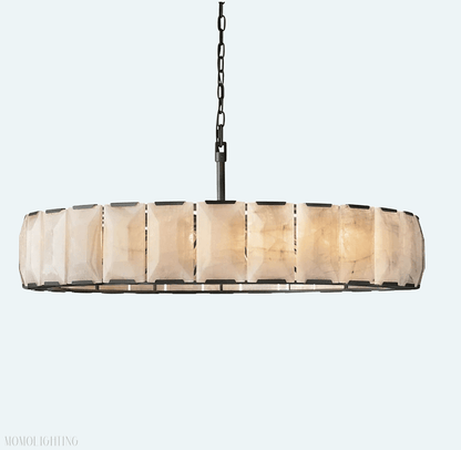 Harlow Calcite Round Chandelier D60"-Nobipets