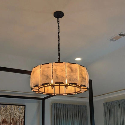 Harlow Calcite Round Chandelier D60"-Nobipets