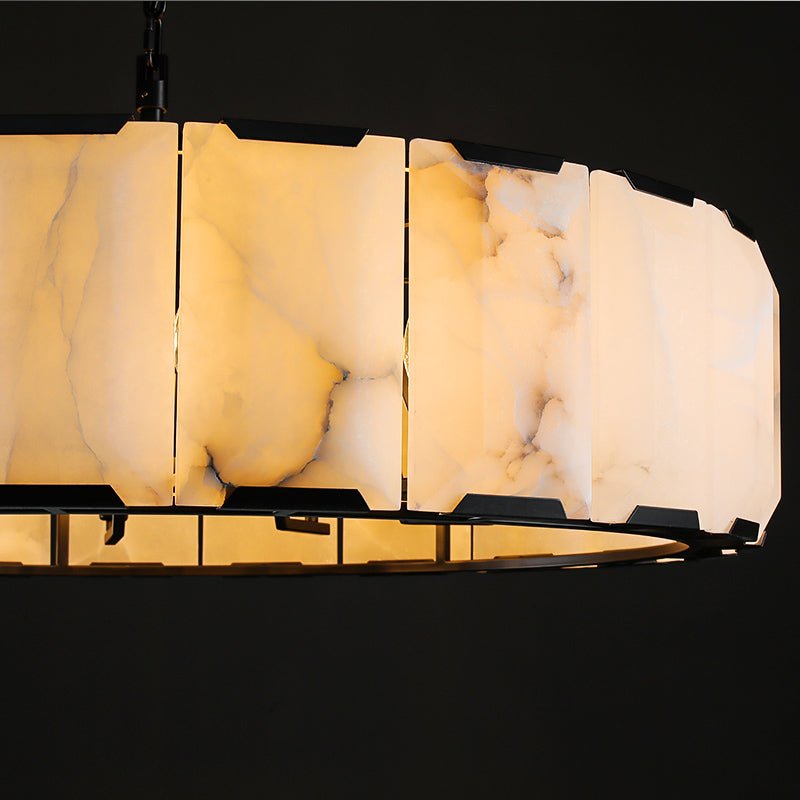 Harlow Calcite Round Chandelier-Nobipets