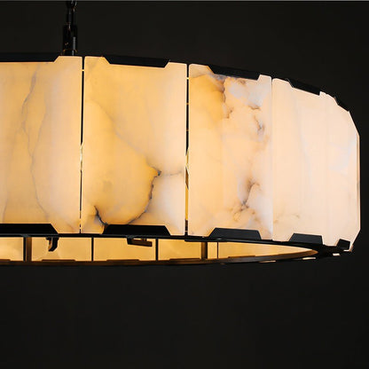 Harlow Calcite Round Chandelier-Nobipets