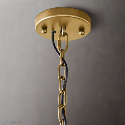 Harlow Calcite Round Chandelier-Nobipets