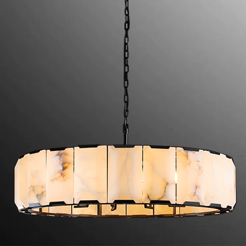 Harlow Calcite Round Chandelier-Nobipets