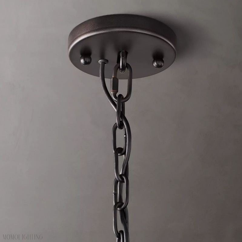 Harlow Calcite Round Chandelier-Nobipets