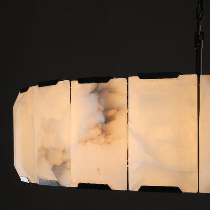 Harlow Calcite Round Chandelier-Nobipets