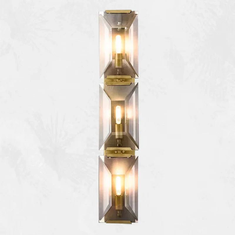 Harlow Crystal Triple Wall Sconce H 32"