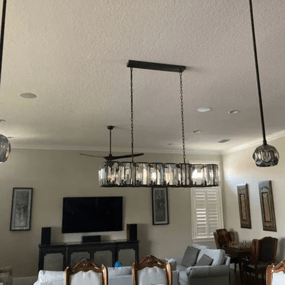 Harlow Multi Crystal Rectangular Chandelier-Nobipets