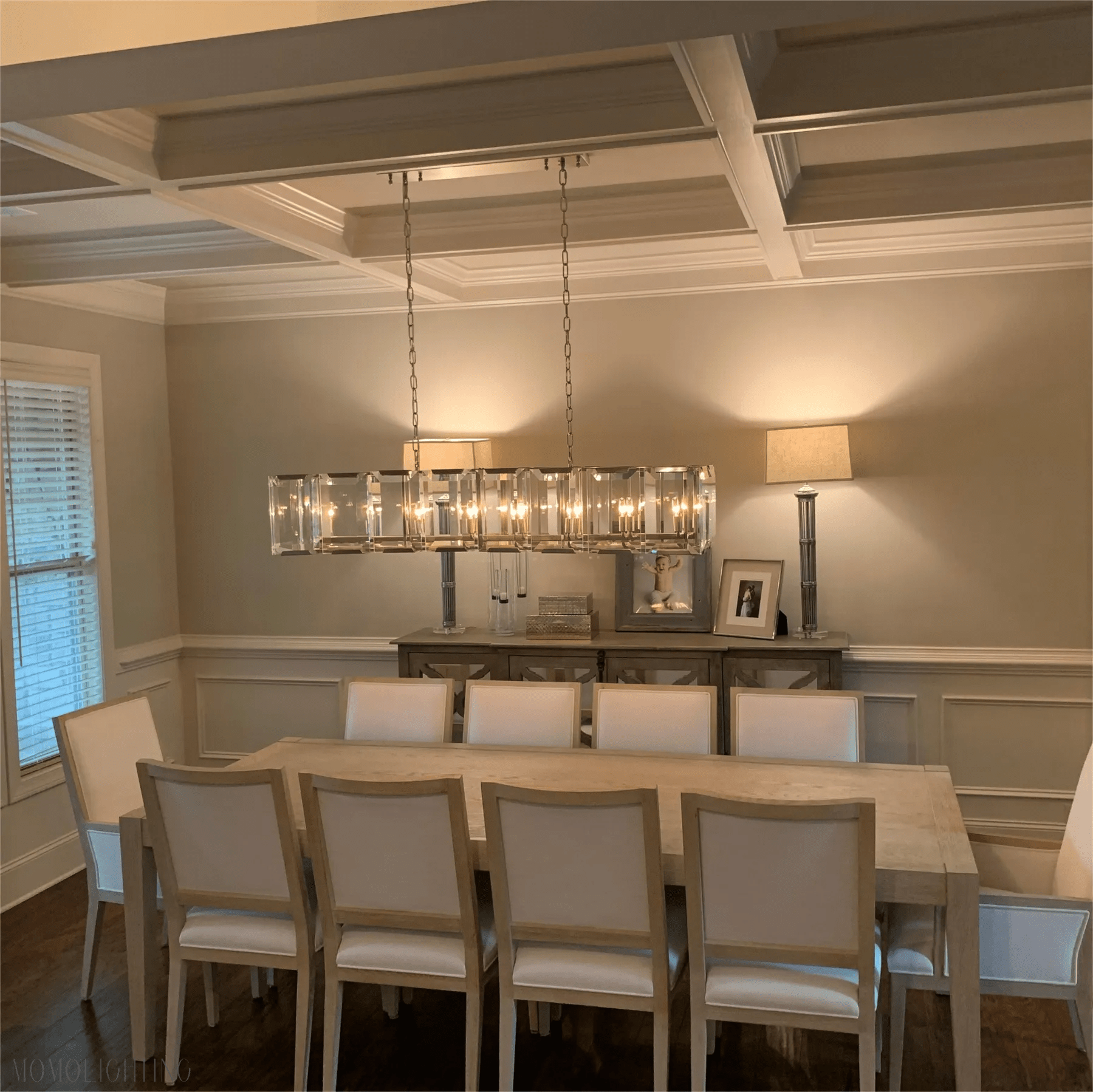 Harlow Multi Crystal Rectangular Chandelier-Nobipets