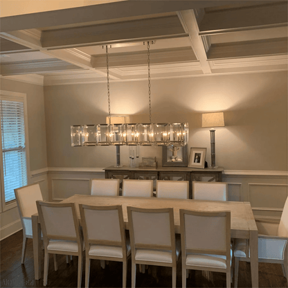 Harlow Multi Crystal Rectangular Chandelier-Nobipets