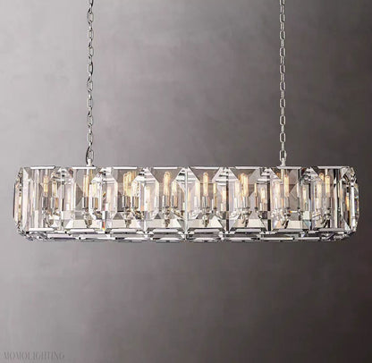 Harlow Multi Crystal Rectangular Chandelier-Nobipets