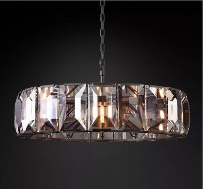 Harlow Multicurve Crystal Round Chandelier-Nobipets