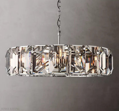 Harlow Multicurve Crystal Round Chandelier-Nobipets