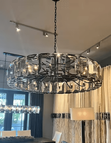 Harlow Multicurve Crystal Round Chandelier-Nobipets