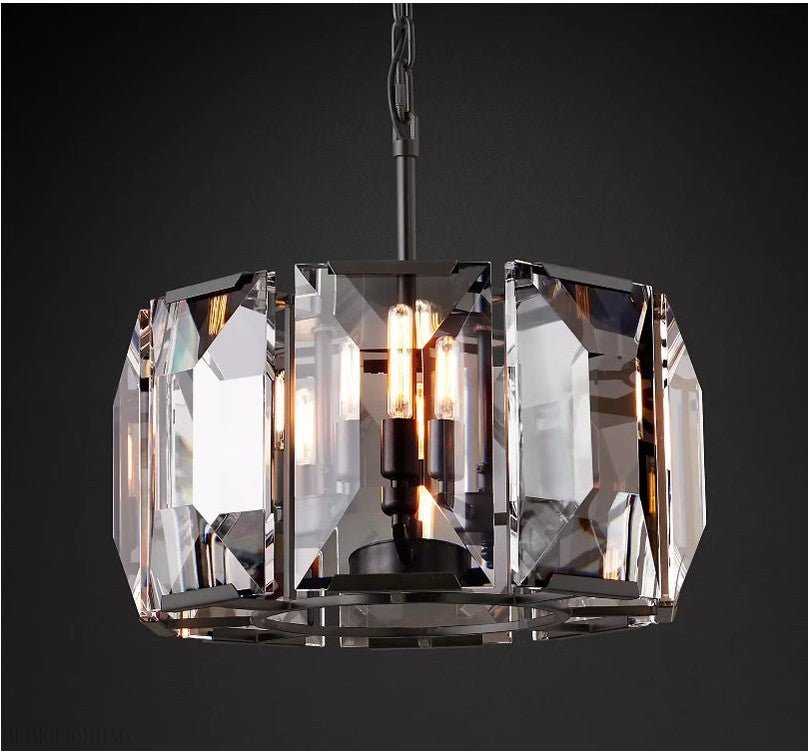 Harlow Multicurve Crystal Round Chandelier-Nobipets
