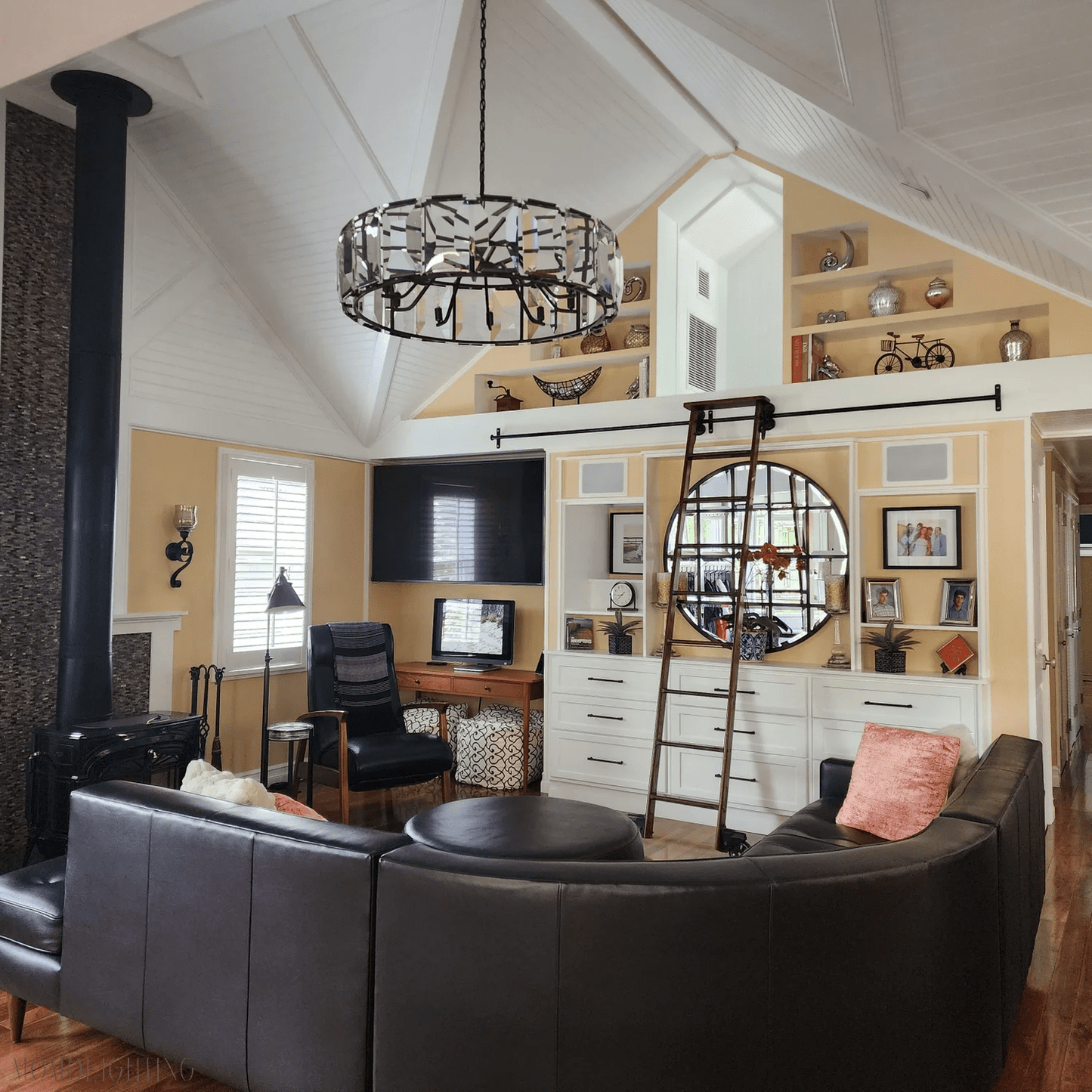 Harlow Multicurve Crystal Round Chandelier-Nobipets