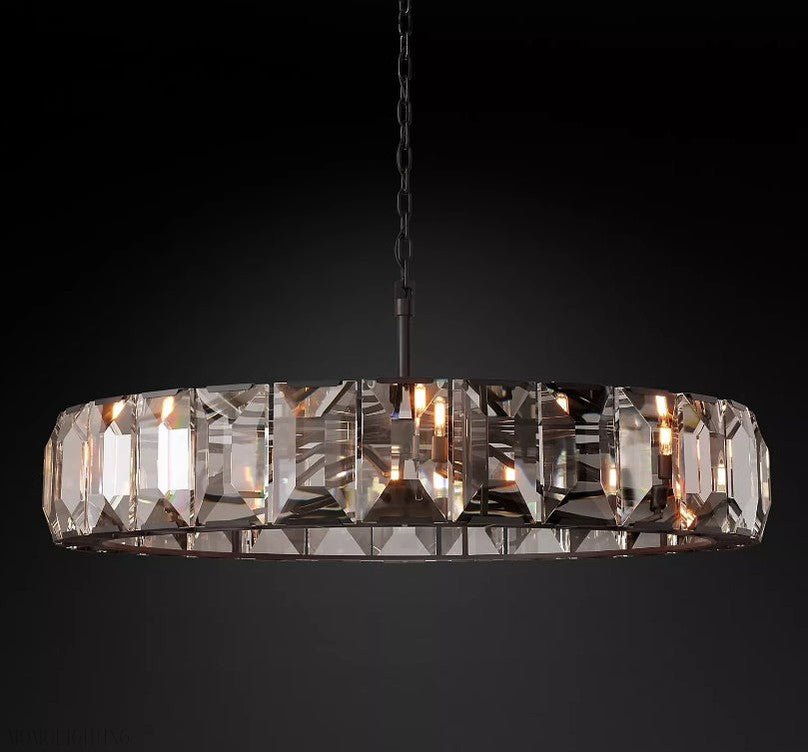 Harlow Multicurve Crystal Round Chandelier-Nobipets