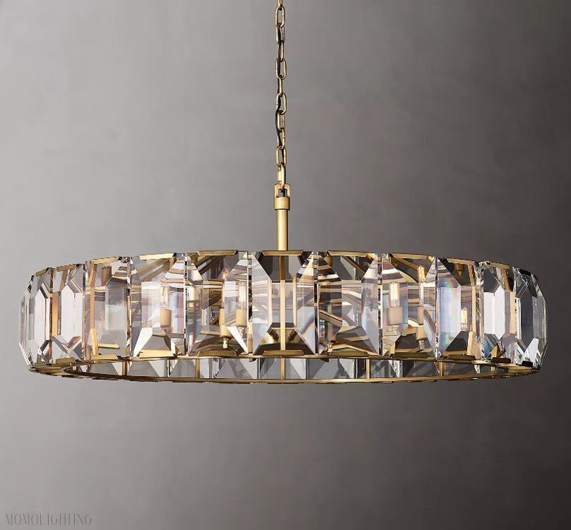 Harlow Multicurve Crystal Round Chandelier-Nobipets