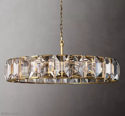 Harlow Multicurve Crystal Round Chandelier-Nobipets