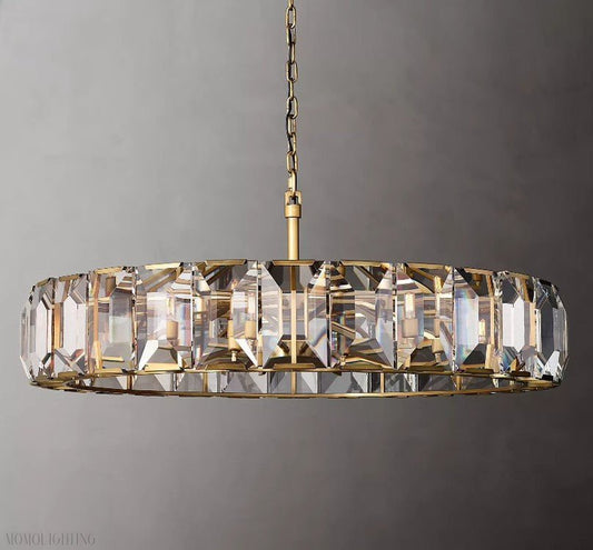 Harlow Multicurve Crystal Round Chandelier-Nobipets