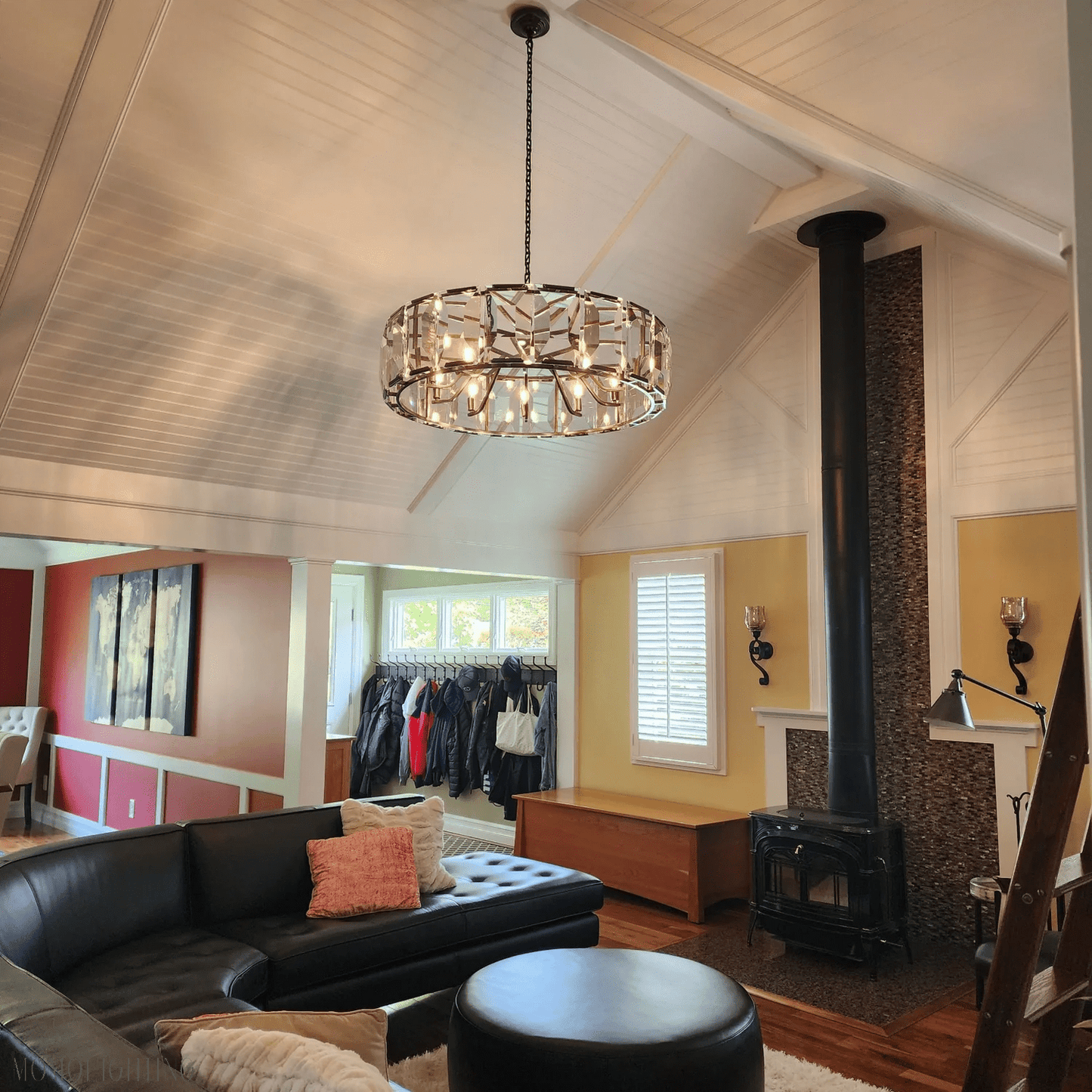 Harlow Multicurve Crystal Round Chandelier-Nobipets